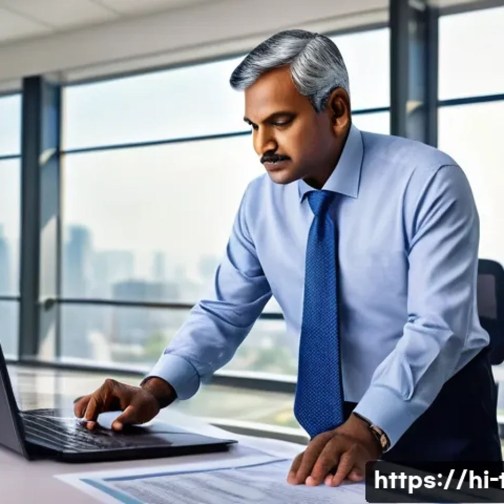 종합부동산세 계산법 - A detailed and realistic digital illustration of a middle-aged Indian man consulting with a certifie...